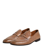 Brunello Cucinelli Brown Leather Loafer Dress Formal Shoes - Zeiniez