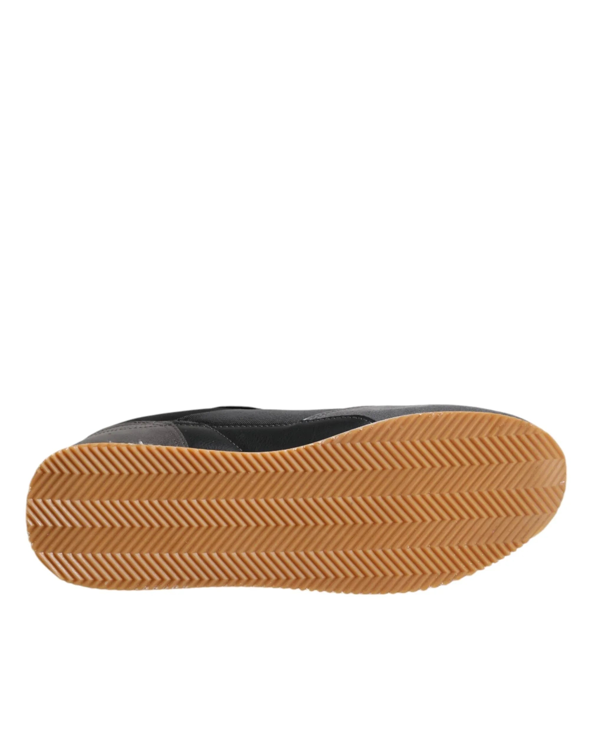 Trussardi Black Gray Lace Up Low Top Casual Sneakers Shoes - Zeiniez