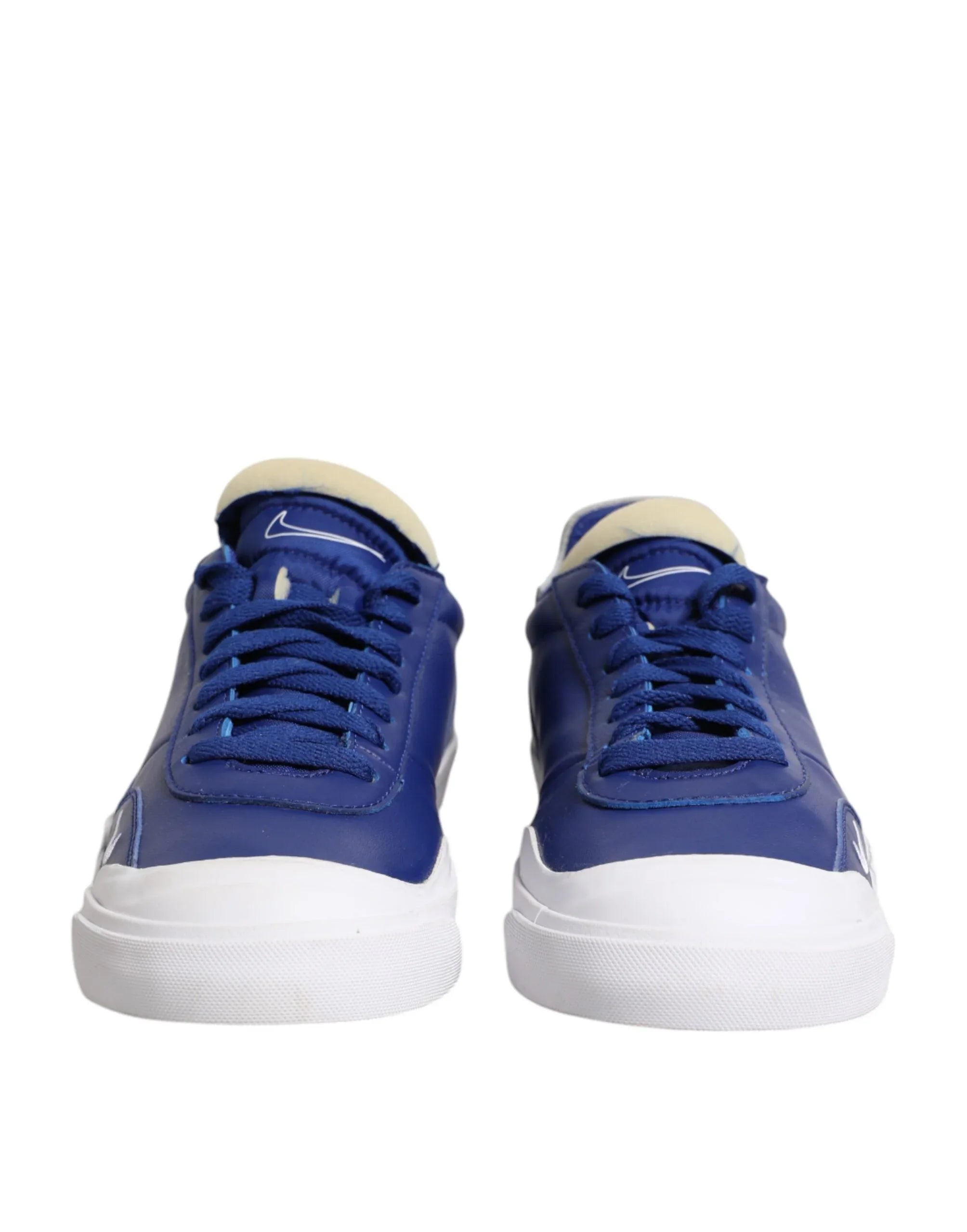 Nike White Blue Lace Up Low Top Drop-Type PRM Sneakers Shoes - Zeiniez
