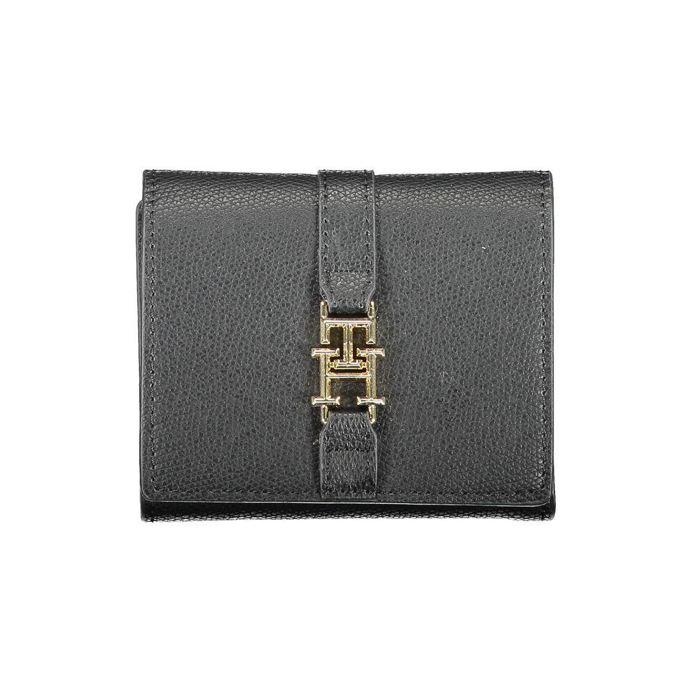 Tommy Hilfiger Black Polyurethane Women Wallet - Zeiniez