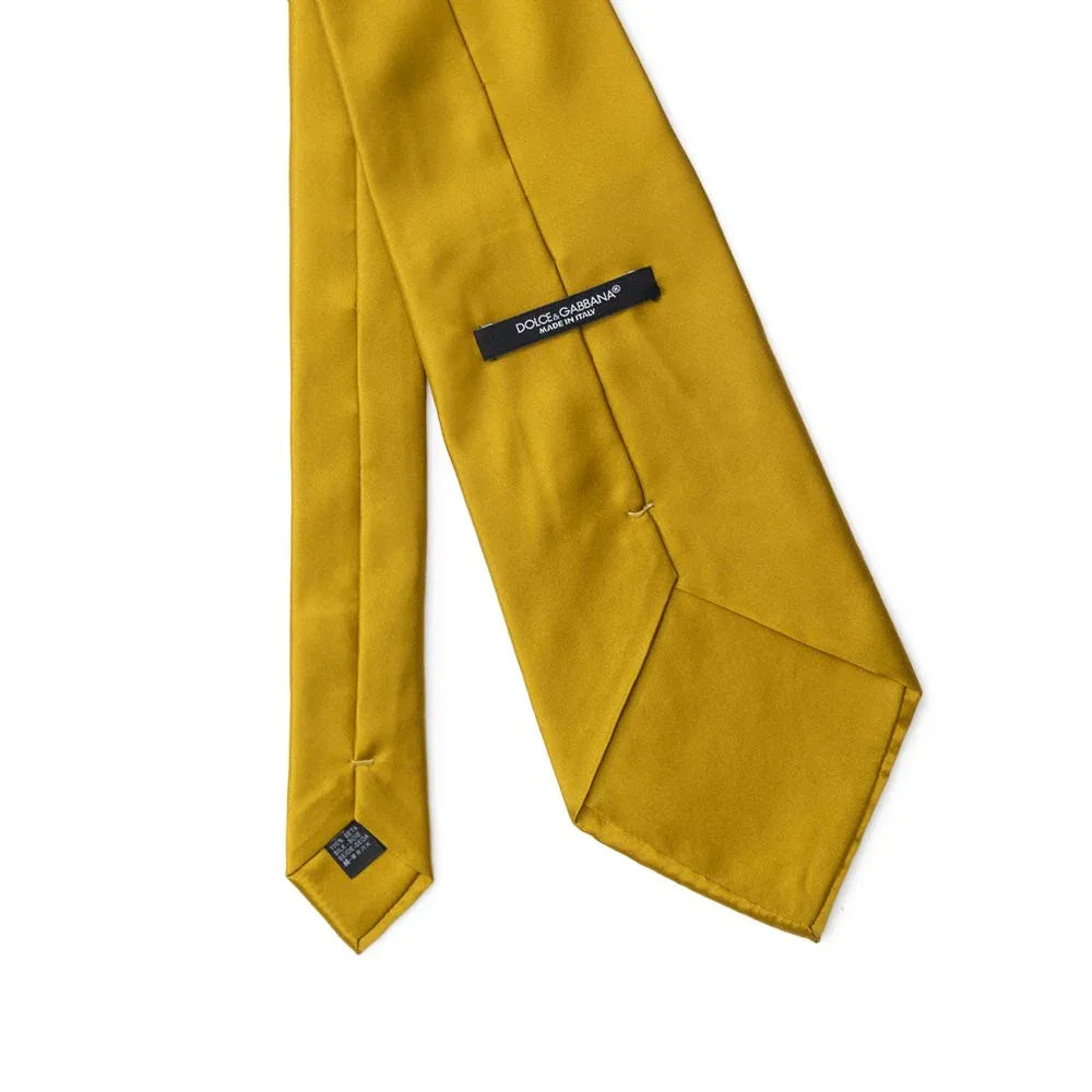 Dolce & Gabbana Yellow Silk Tie - Zeiniez