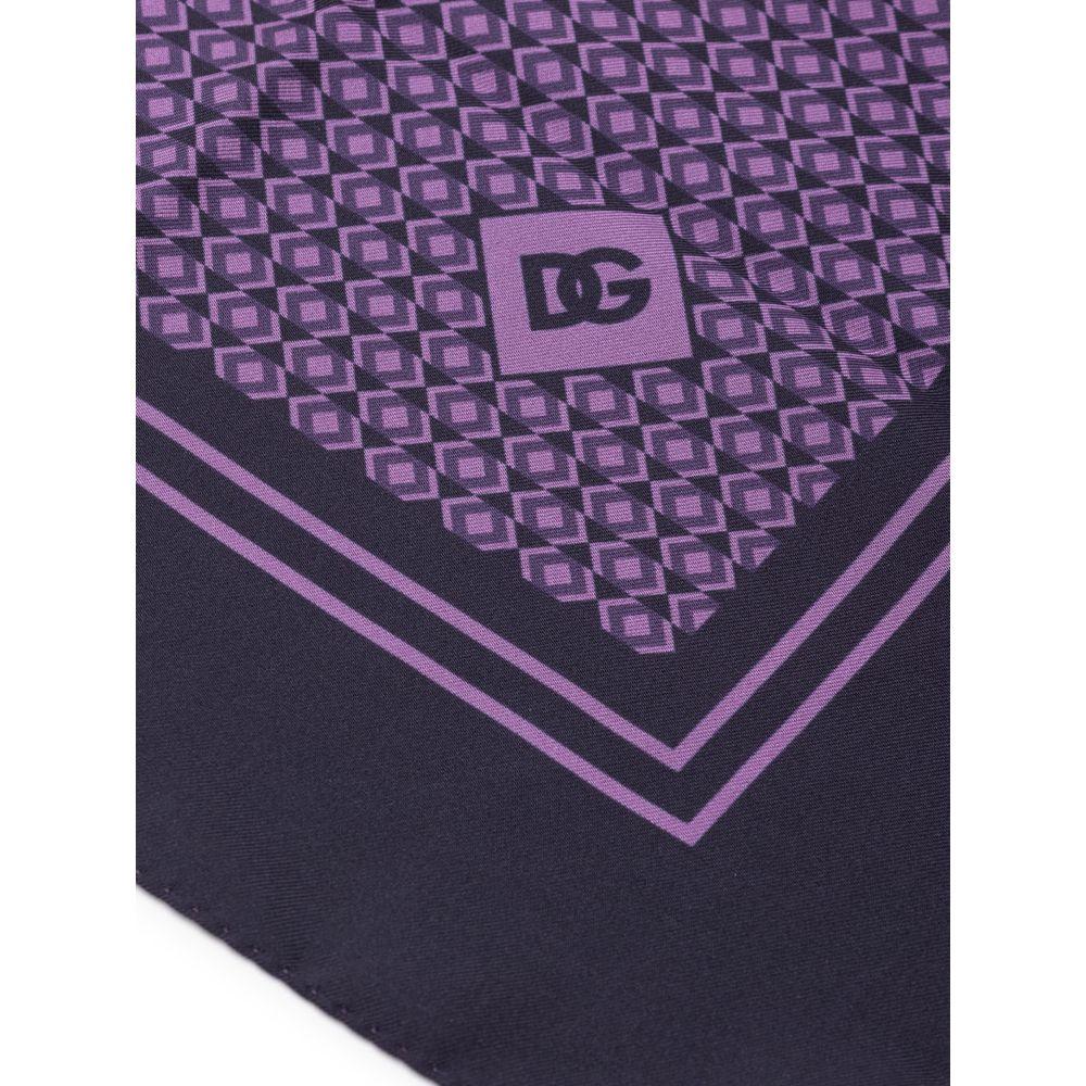 Dolce & Gabbana Purple Silk Pocket Square - Zeiniez
