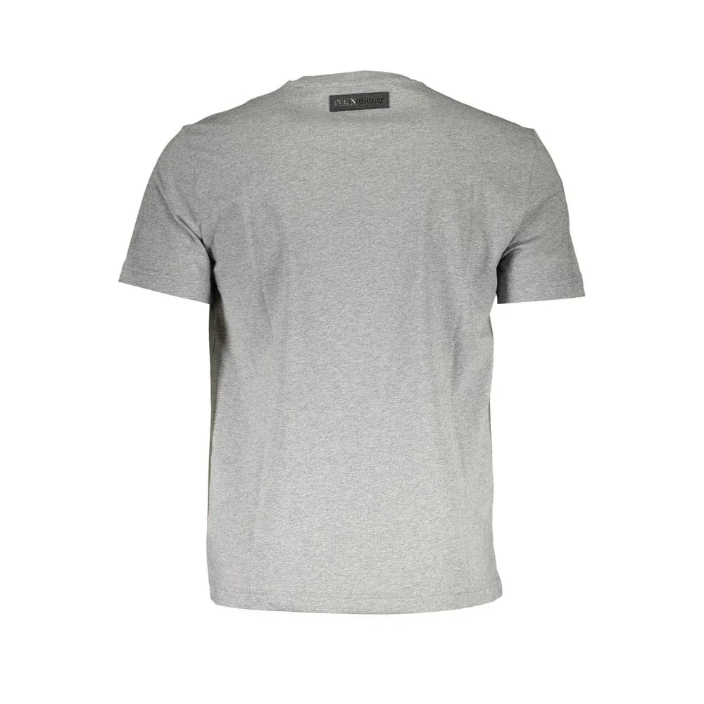 Plein Sport Grey Cotton Men T-Shirt - Zeiniez