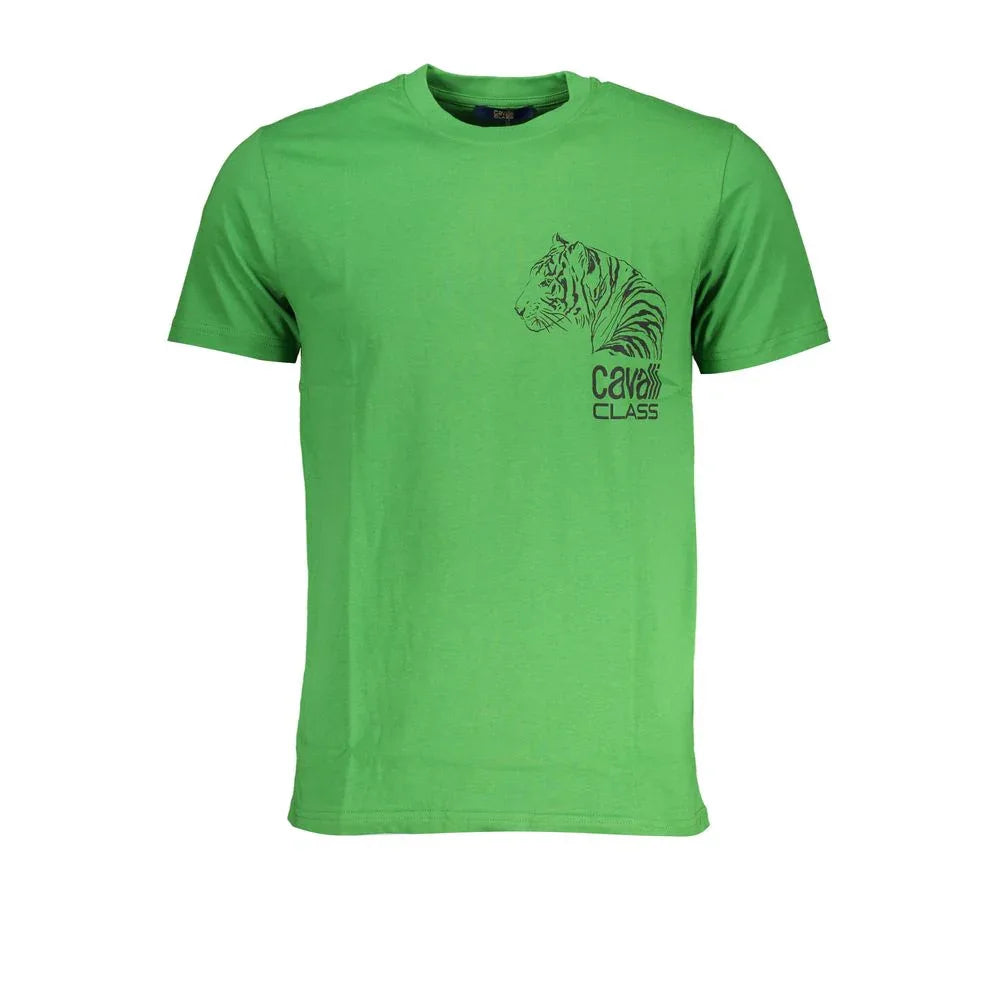 Cavalli Class Verde Cotton Men T-Shirt - Zeiniez