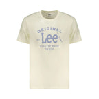 Lee Beige Cotton Men T-Shirt - Zeiniez