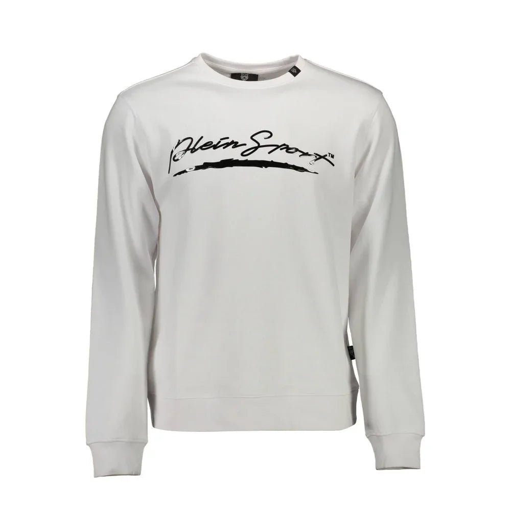 Plein Sport Bianco Cotton Mens Sweatshirt - Zeiniez