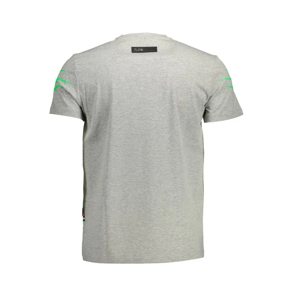 Plein Sport Grigio Cotton Men's T-Shirt - Zeiniez