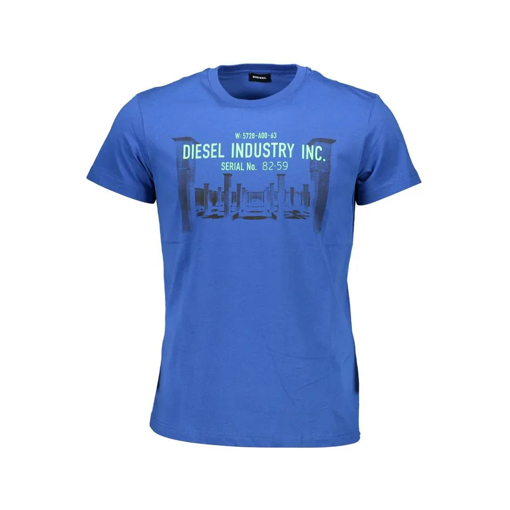 Diesel Blue Cotton Men T-Shirt - Zeiniez