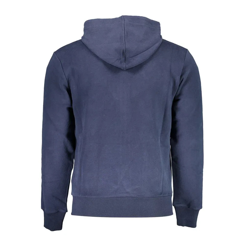La Martina Blue Cotton Men's Hooded Sweater - Zeiniez
