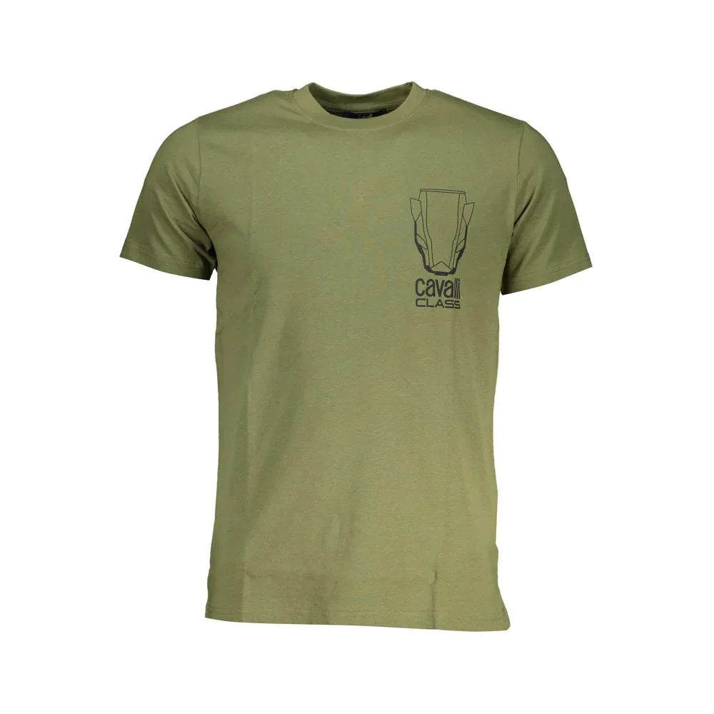 Cavalli Class Verde Cotton Men T-Shirt - Zeiniez