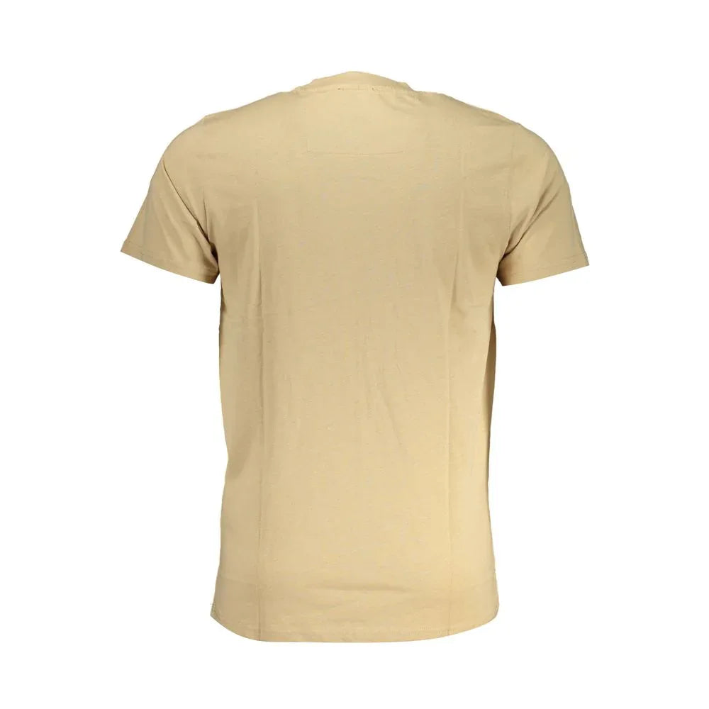 Cavalli Class Beige Cotton Men's T-Shirt - Zeiniez