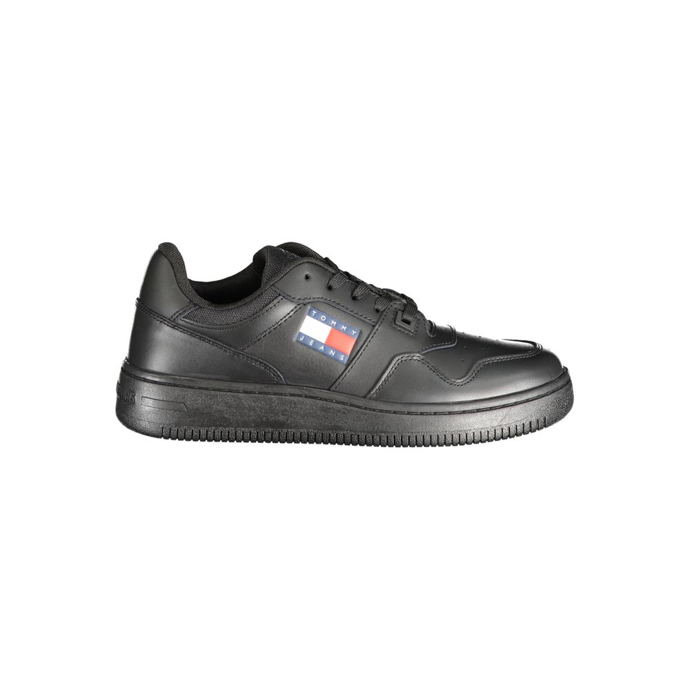 Tommy Hilfiger Black Leather Women Sneaker - Zeiniez