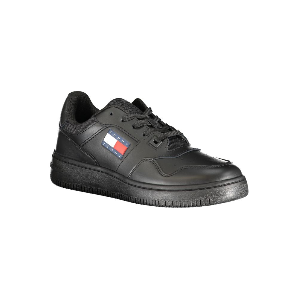 Tommy Hilfiger Black Leather Women Sneaker - Zeiniez