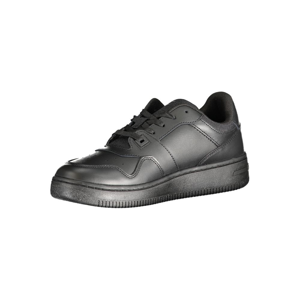 Tommy Hilfiger Black Leather Women Sneaker - Zeiniez