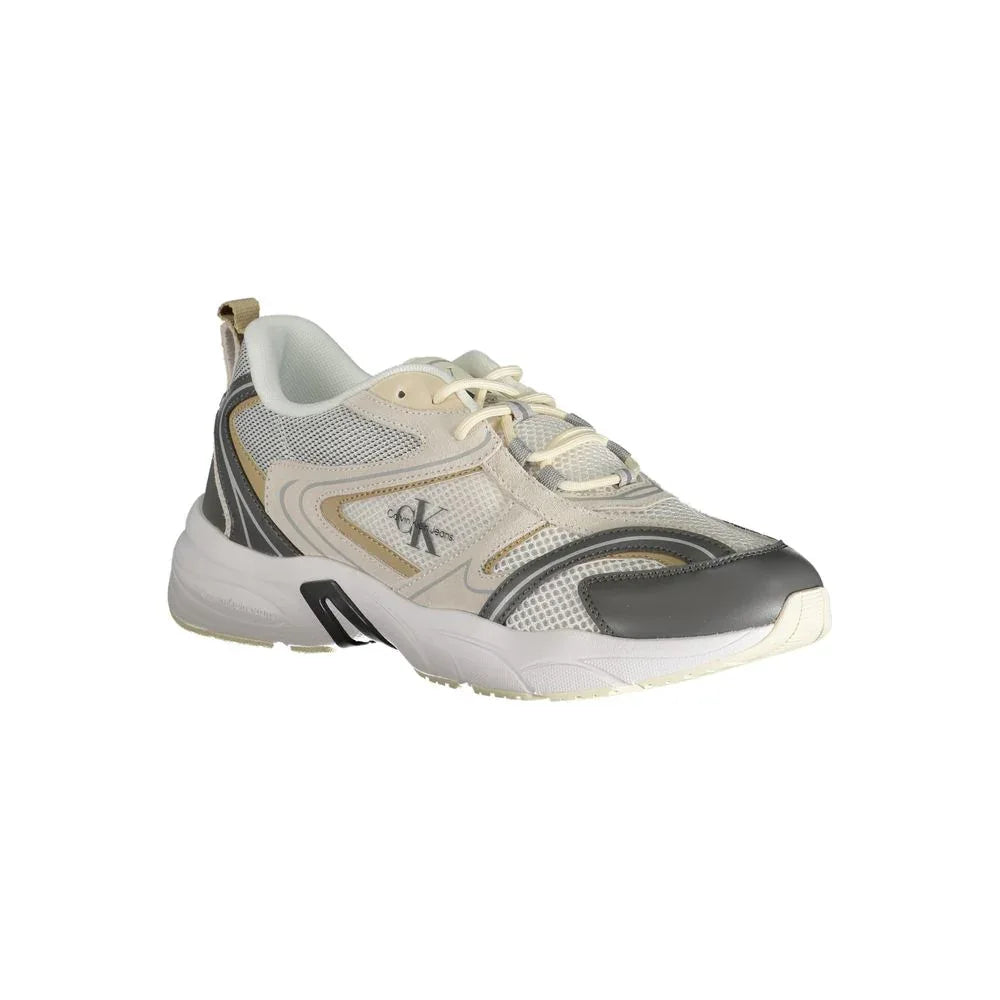 Calvin Klein Beige Polyurethane Men Sneaker - Zeiniez