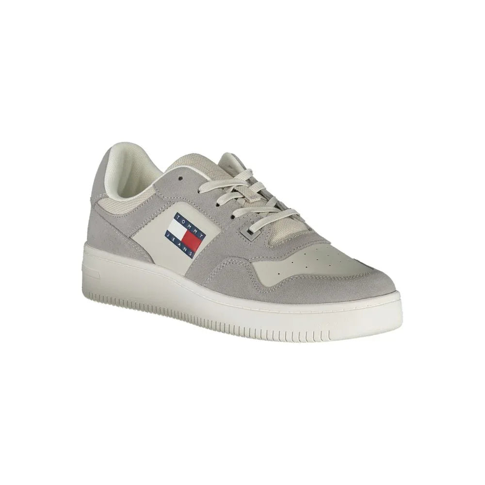 Tommy Hilfiger Grigio Pelle Men Sneaker - Zeiniez
