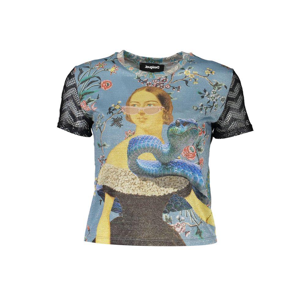 Desigual Azzurro Polyester Women T-Shirt - Zeiniez