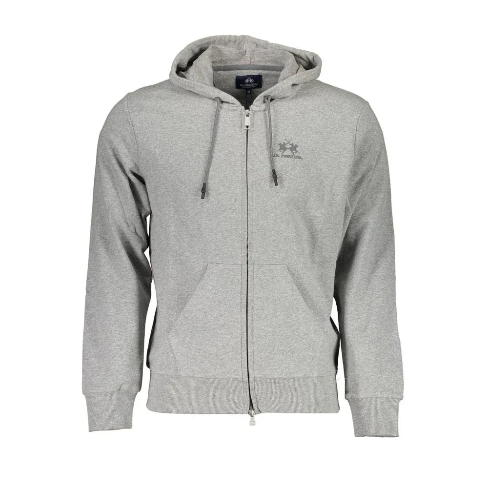 La Martina Grigio Cotton Mens Sweatshirt - Zeiniez