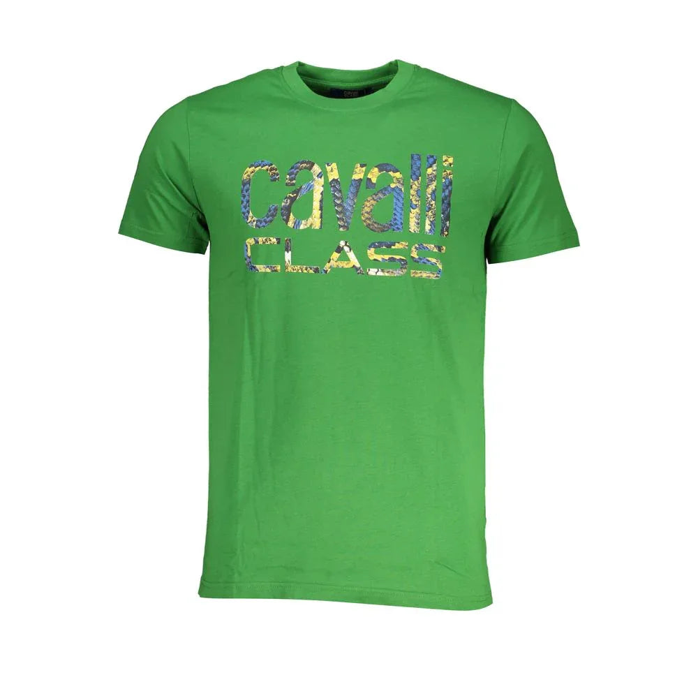 Cavalli Class Verde Cotton Men T-Shirt - Zeiniez