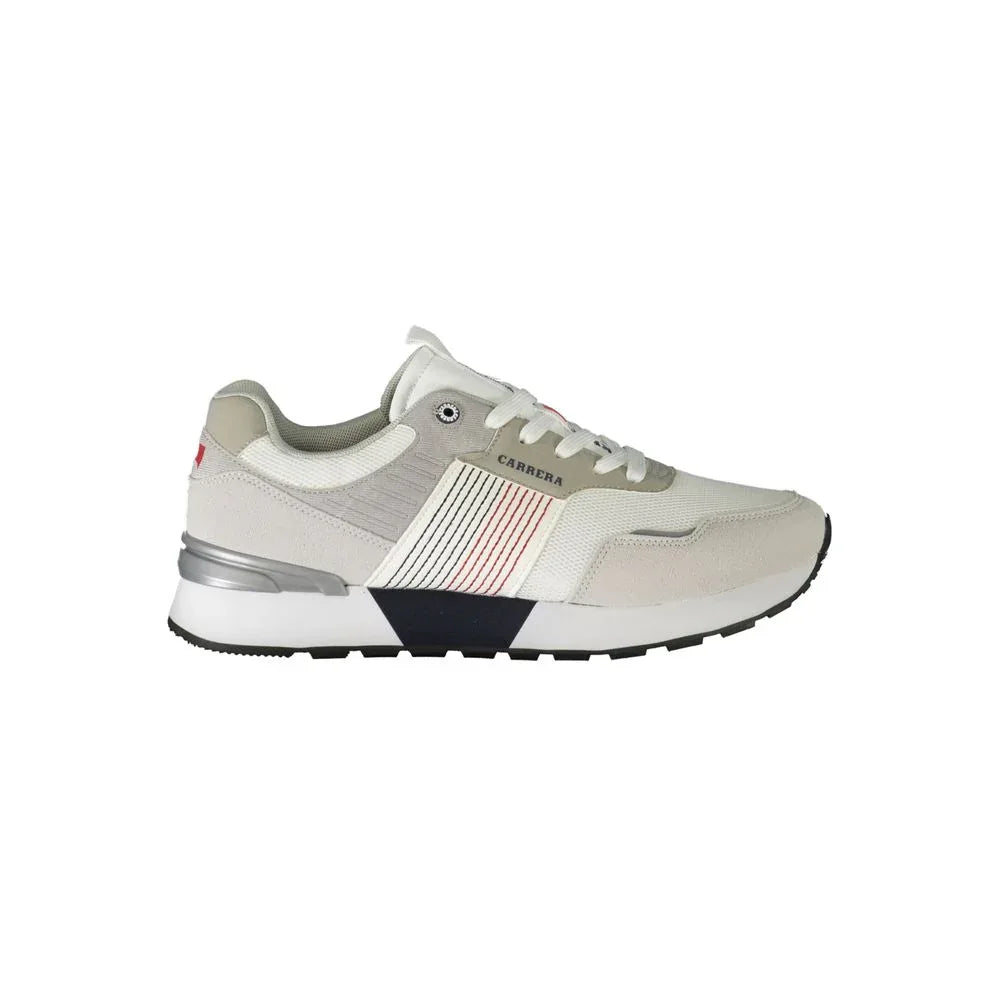 Carrera White Polyester Sneaker - Zeiniez