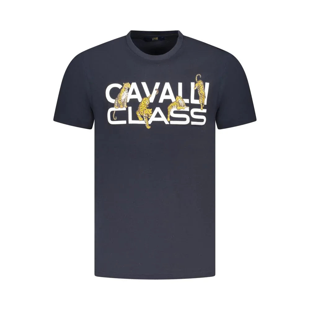 Cavalli Class Blue Cotton Men T-Shirt - Zeiniez