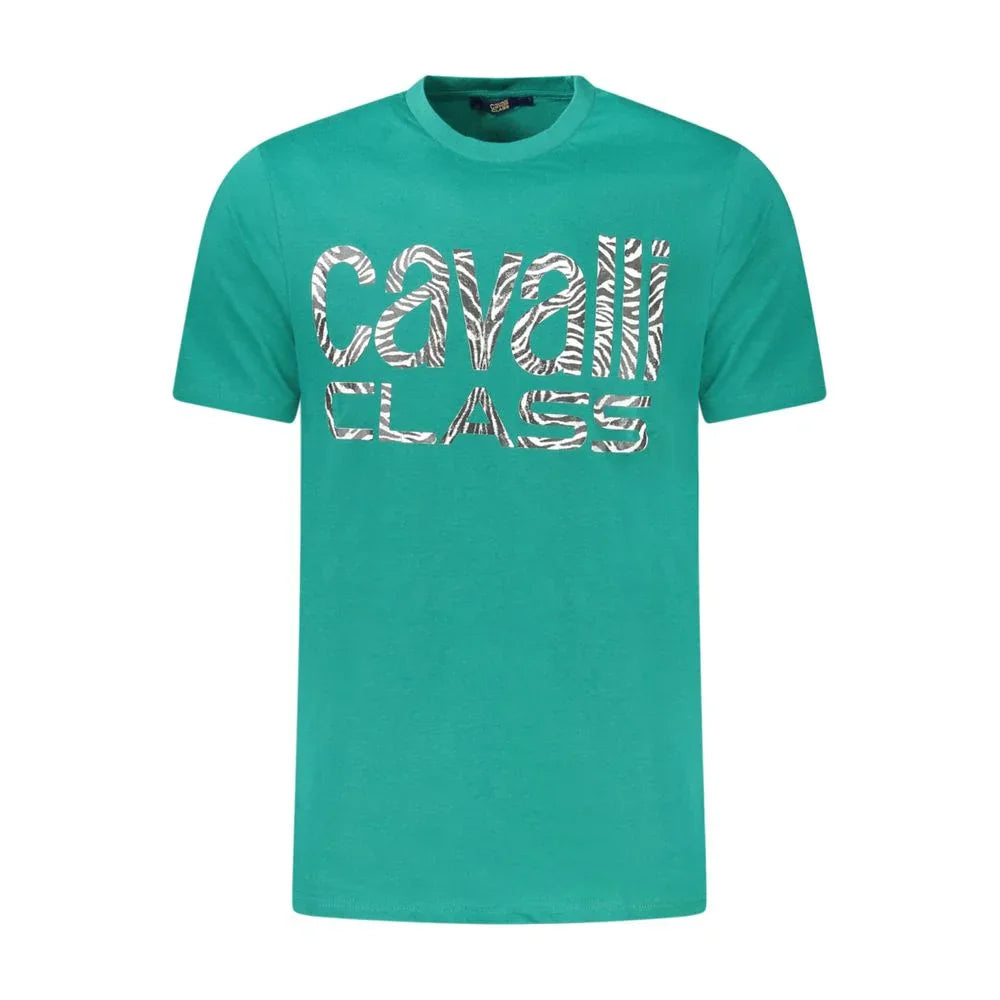 Cavalli Class Verde Cotton Men T-Shirt - Zeiniez