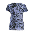 Cavalli Class Azzurro Cotton Women T-Shirt - Zeiniez