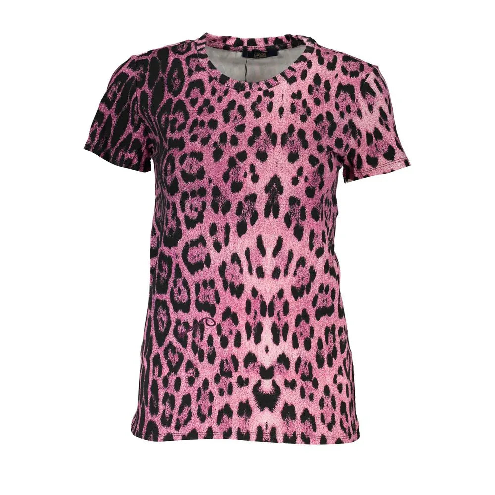 Cavalli Class Pink Cotton Women T-Shirt - Zeiniez