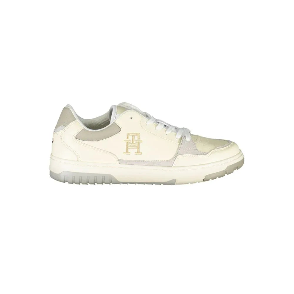 Tommy Hilfiger Beige Sports Sneakers with Unique Embroidery - Zeiniez