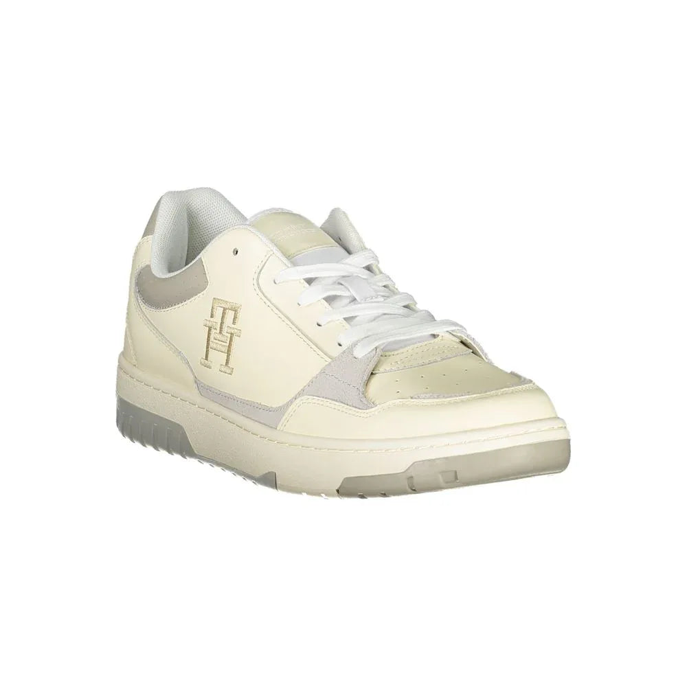 Tommy Hilfiger Beige Sports Sneakers with Unique Embroidery - Zeiniez