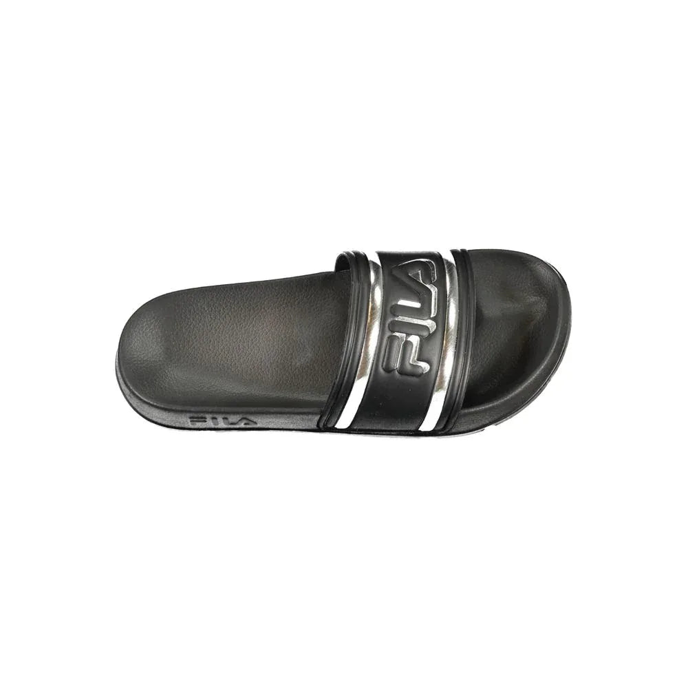 Fila Black Polyurethane Women's Slipper - Zeiniez