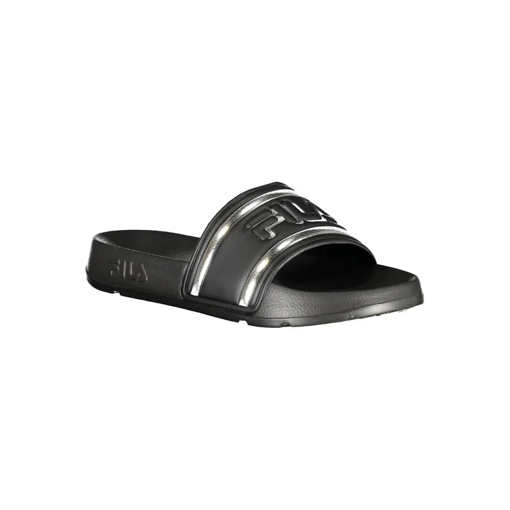 Fila Black Polyurethane Women's Slipper - Zeiniez