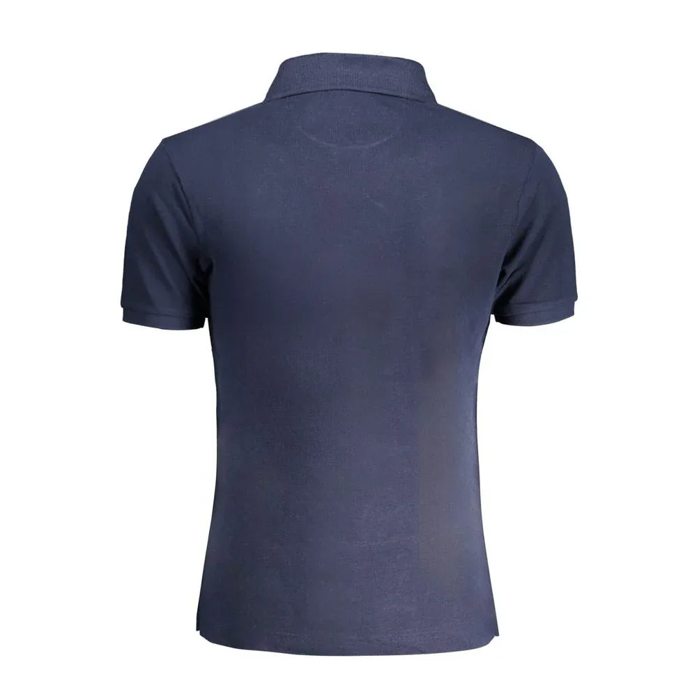 La Martina Blue Cotton Men Polo Shirt - Zeiniez