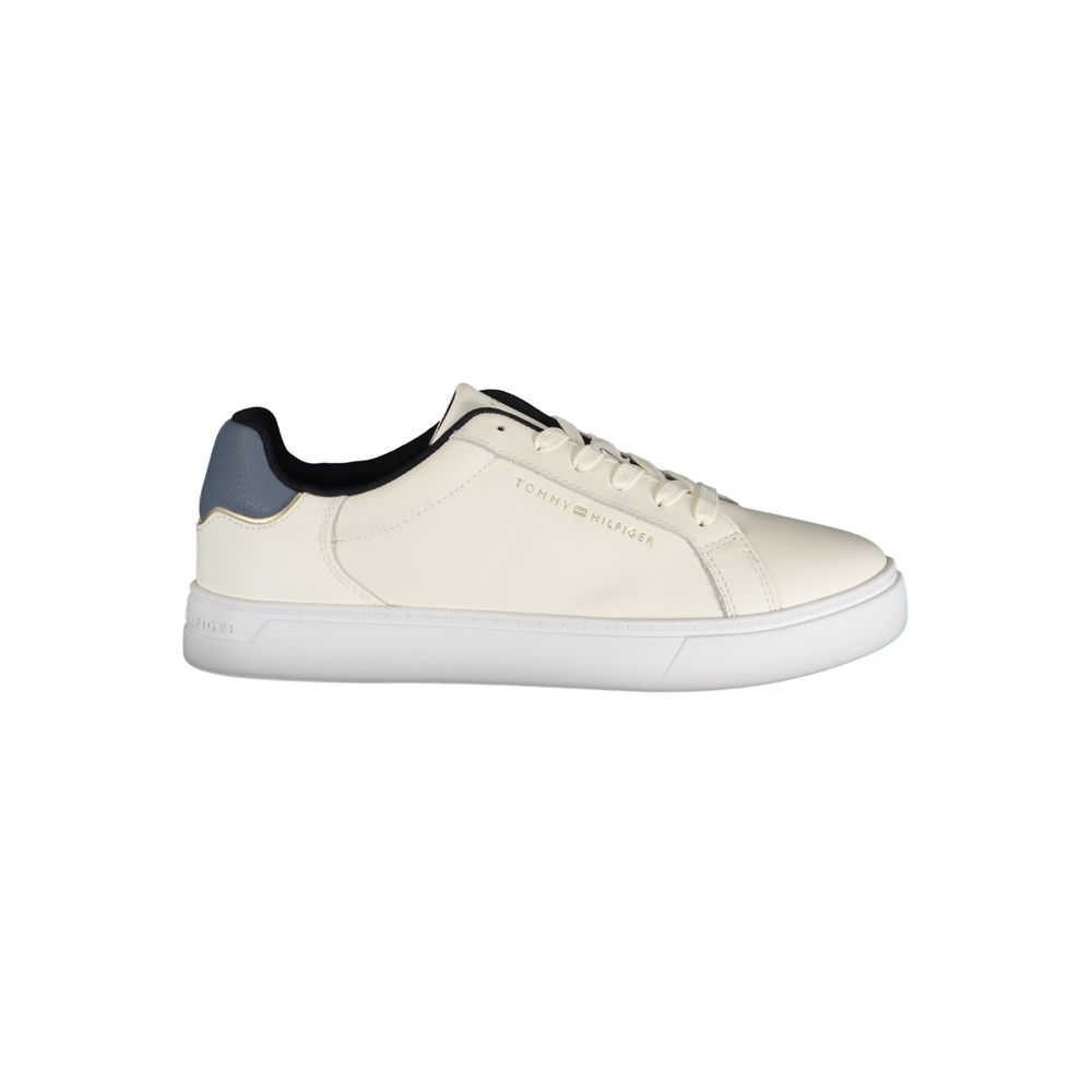 Tommy Hilfiger Beige Leather Women Sneaker - Zeiniez
