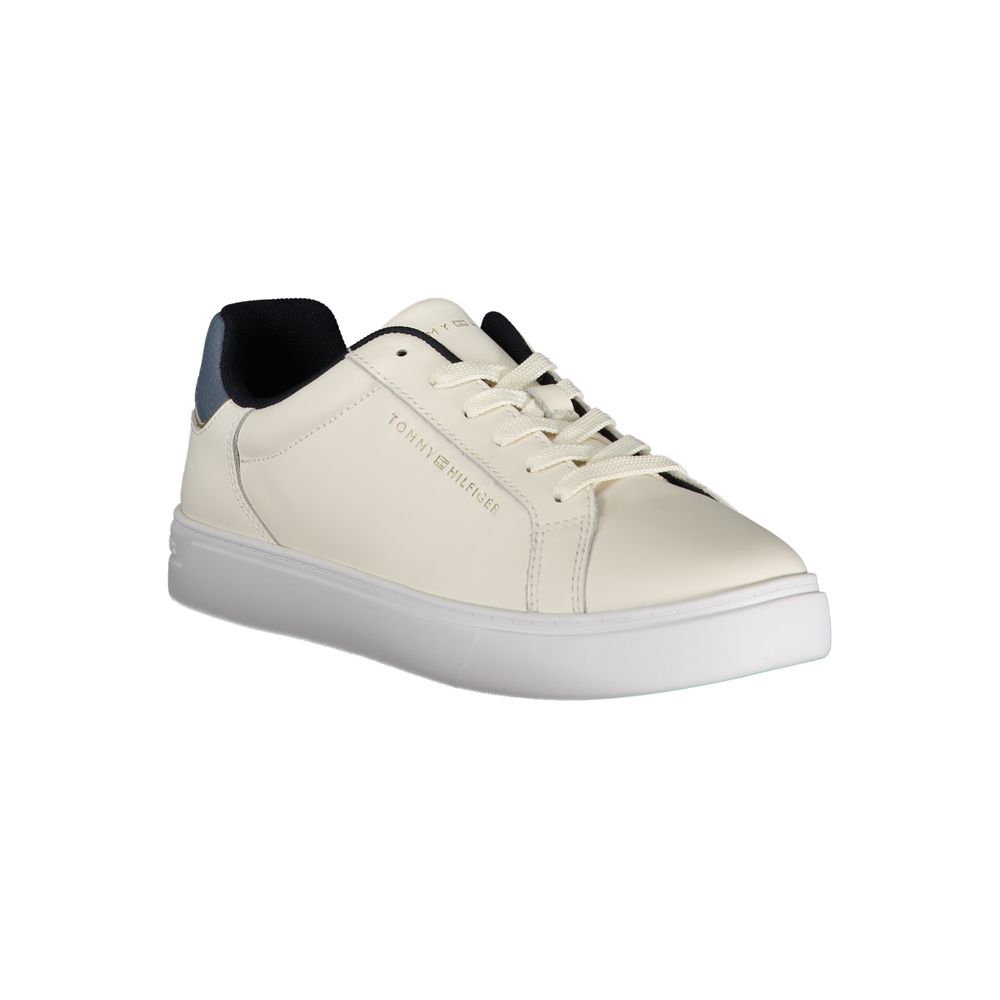 Tommy Hilfiger Beige Leather Women Sneaker - Zeiniez