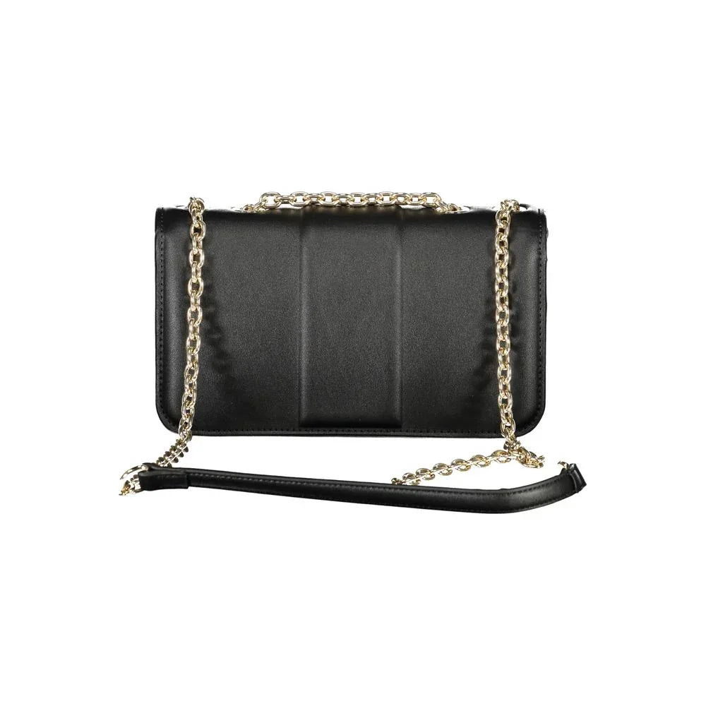 Mario Valentino Black Polyurethane Women Shoulder Bag - Zeiniez