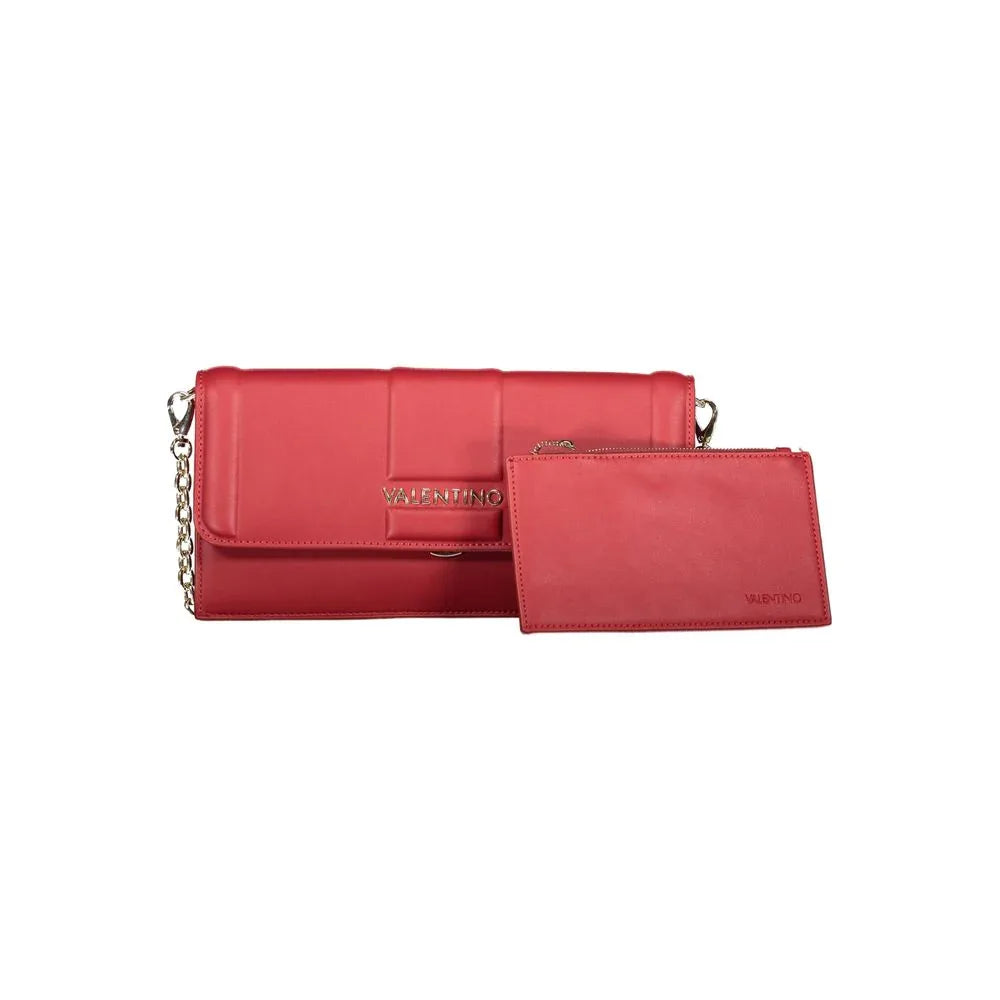 Mario Valentino Rosso Polyurethane Women Clutch - Zeiniez