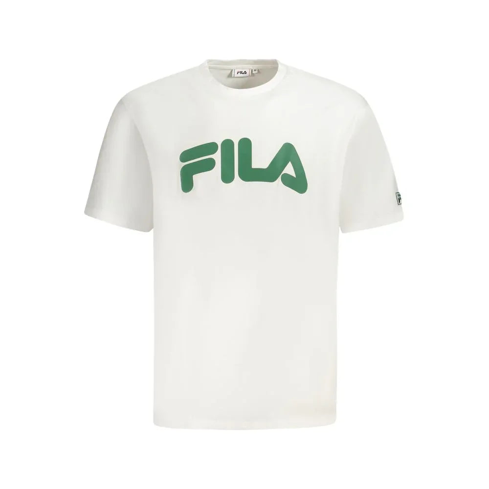 Fila White Cotton Men T-Shirt - Zeiniez