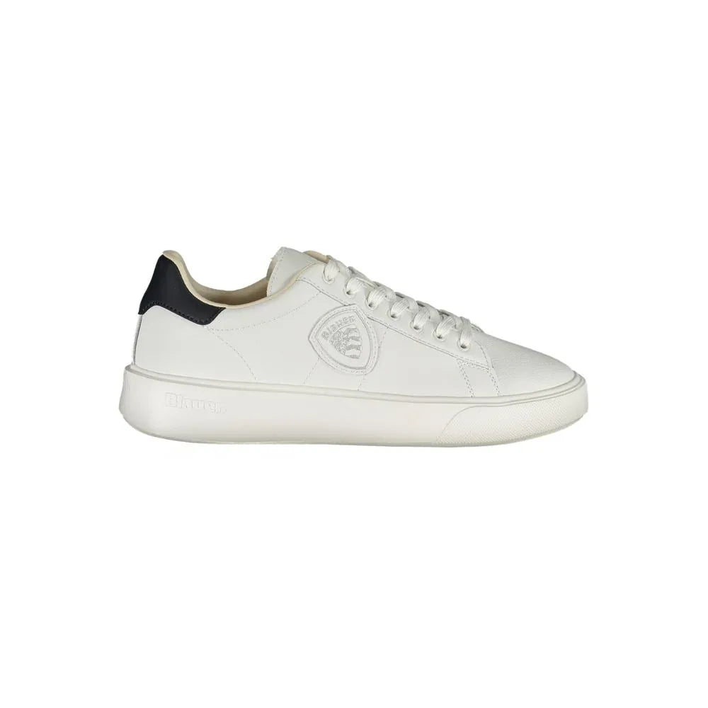 Blauer White Polyurethane Men Sneaker - Zeiniez