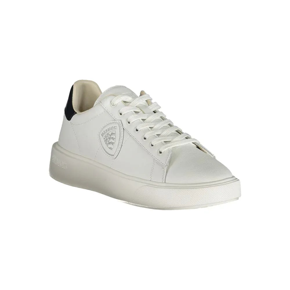 Blauer White Polyurethane Men Sneaker - Zeiniez