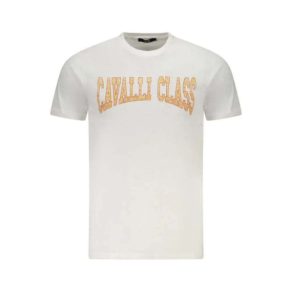 Cavalli Class Bianco Cotton Men T-Shirt - Zeiniez