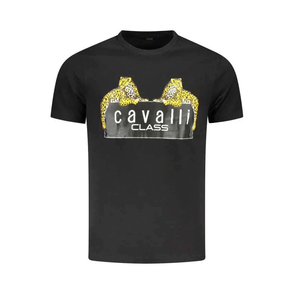 Cavalli Class Black Cotton Men's T-Shirt - Zeiniez