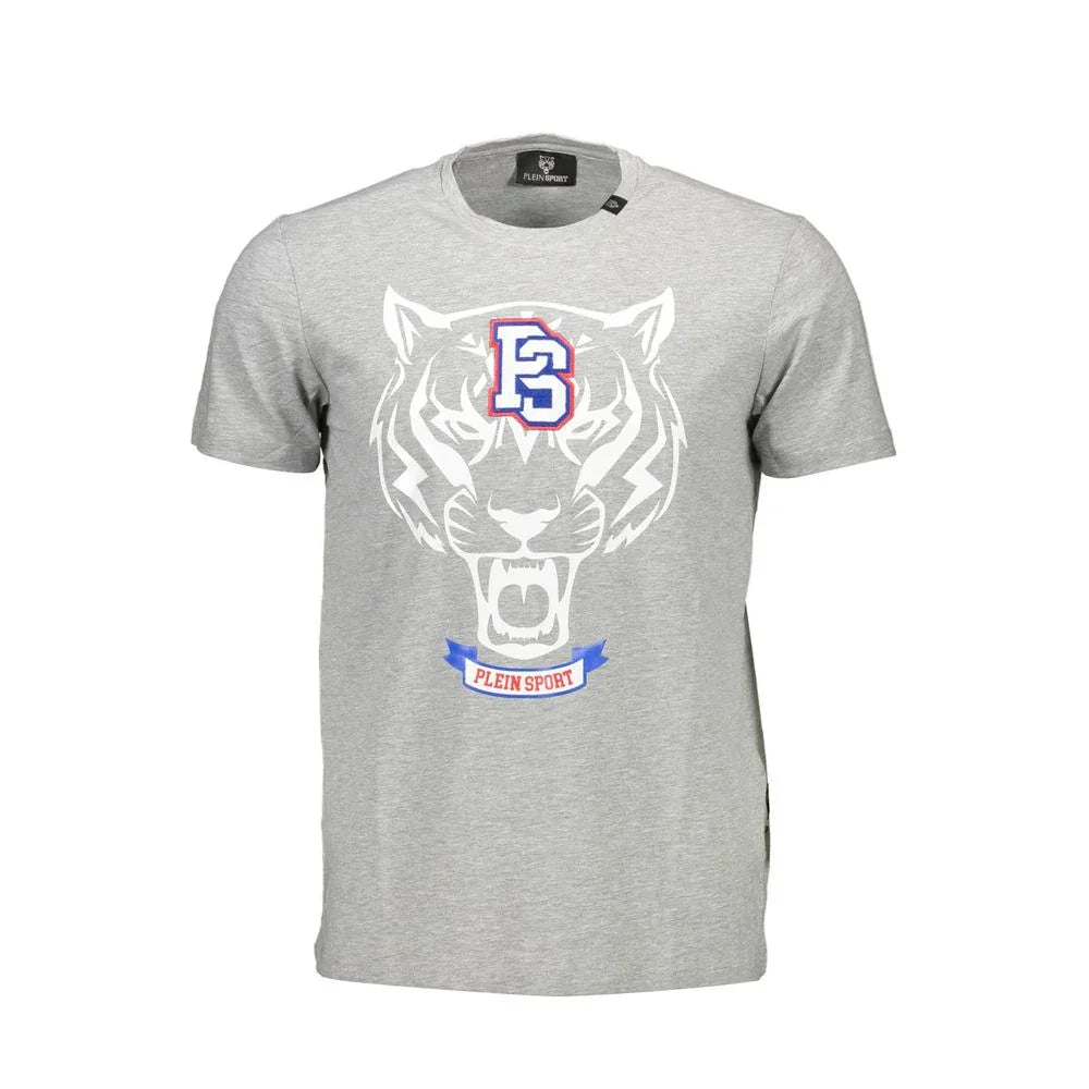 Plein Sport Grigio Cotton Men T-Shirt - Zeiniez