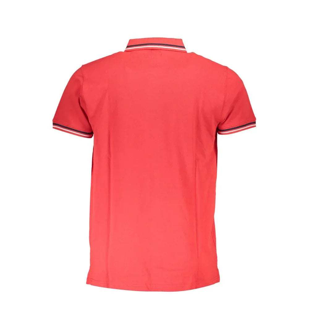Cavalli Class Red Cotton Men Polo Shirt - Zeiniez