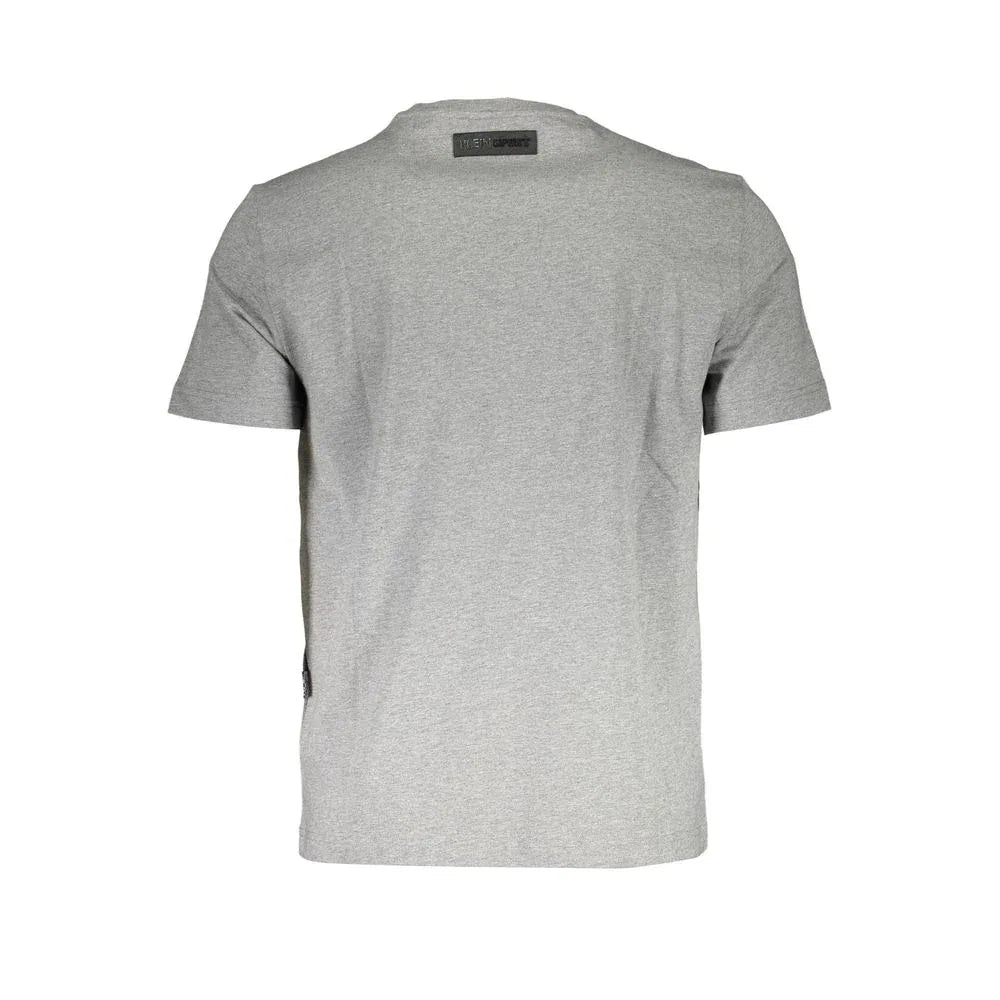 Plein Sport Grigio Cotton Men T-Shirt - Zeiniez