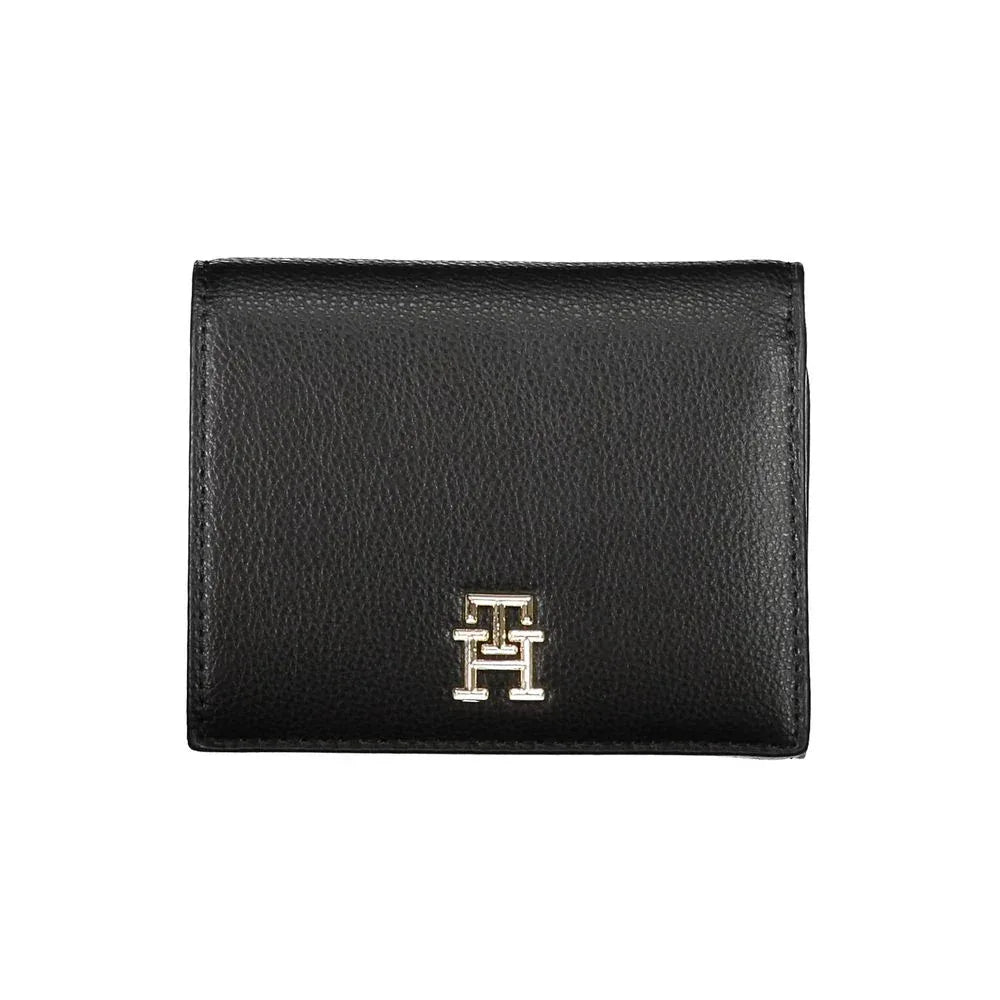 Tommy Hilfiger Black Polyurethane Women Wallet - Zeiniez