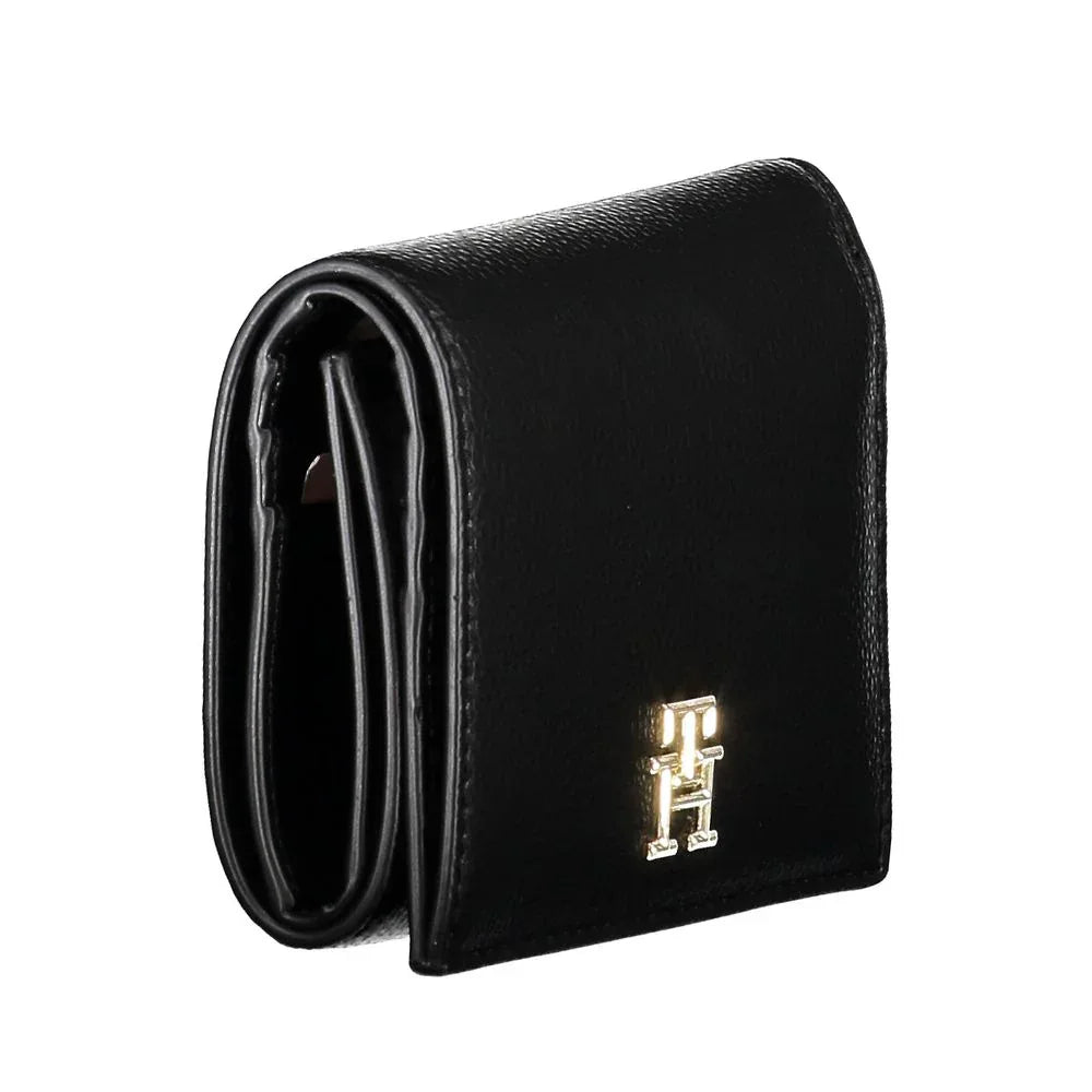 Tommy Hilfiger Black Polyurethane Women Wallet - Zeiniez