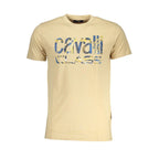 Cavalli Class Beige Cotton Men T-Shirt - Zeiniez