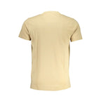 Cavalli Class Beige Cotton Men T-Shirt - Zeiniez