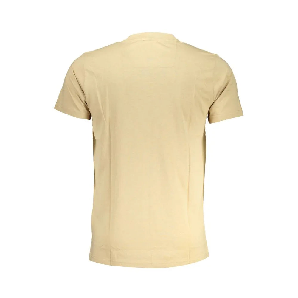 Cavalli Class Beige Cotton Men T-Shirt - Zeiniez